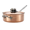 COOKWARE Ruffoni Opus Cupra 4-Quart Saute Pan With Helper Handle, Copper