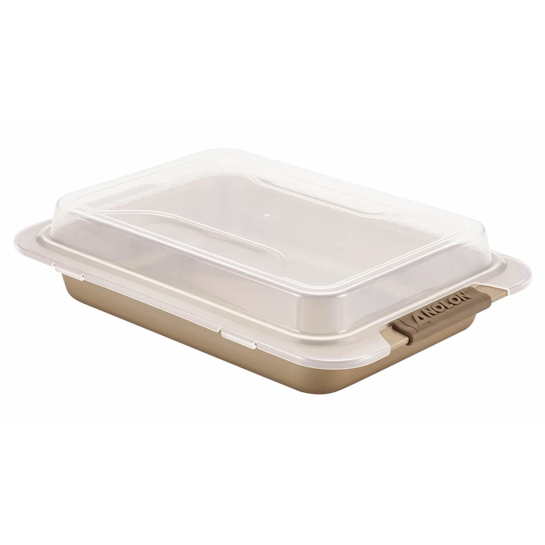 Anolon 9'' X 13'' Covered Cake Pan, Bronze 3 Anolon 9'' X 13'' Covered Cake Pan, Bronze