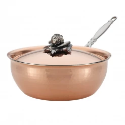 COOKWARE Ruffoni Opus Cupra 4-1/4-Quart Covered Chef Pan, Copper