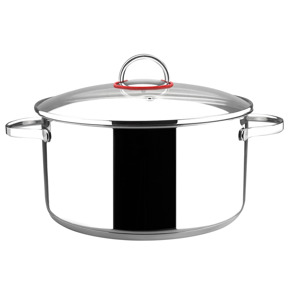 Magefesa Nova Stainless Steel 6-Quarts Stockpot With Glass Lid COOKWARE 3 Magefesa Nova Stainless Steel 6-Quarts Stockpot With Glass Lid COOKWARE