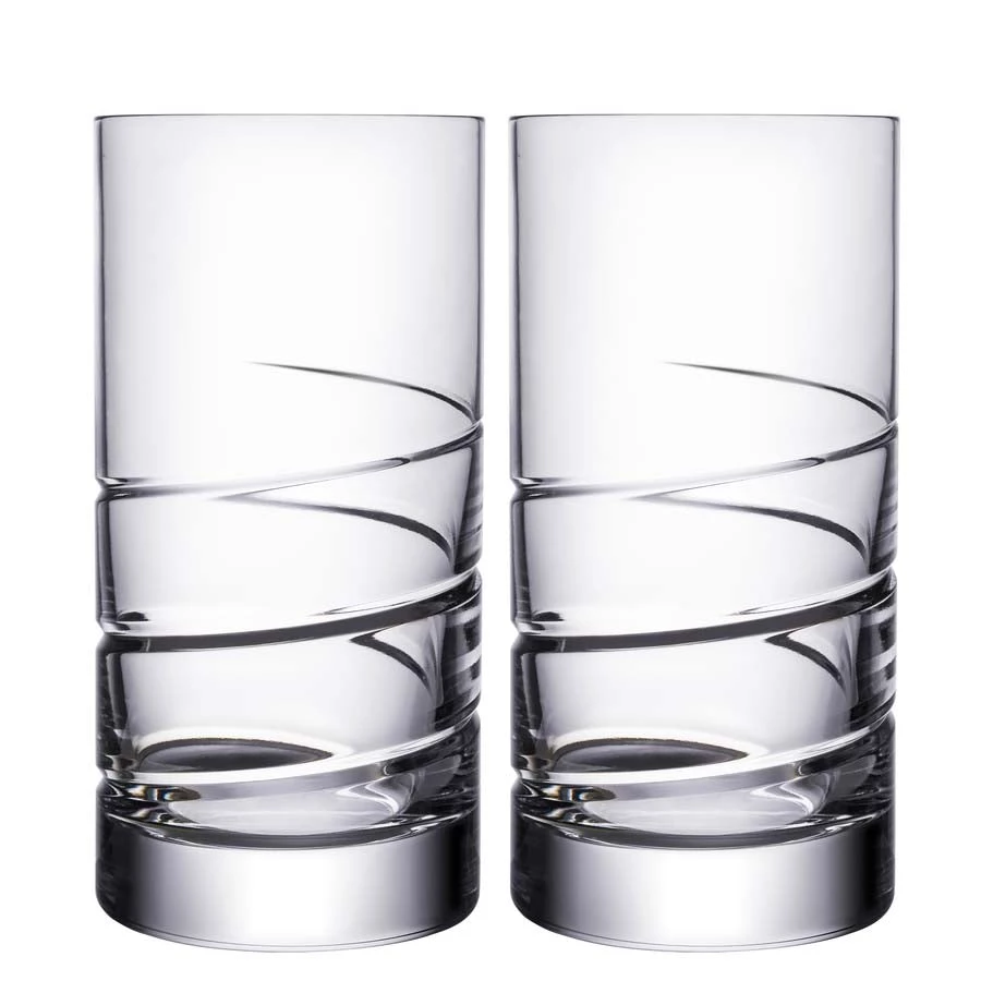 Orrefors Swerve Tumbler Pair COOKWARE 3 Orrefors Swerve Tumbler Pair COOKWARE