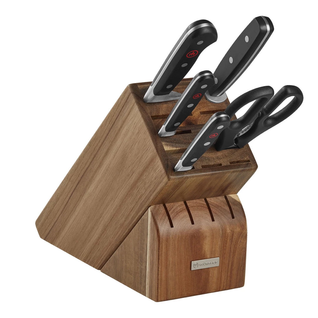 Wusthof Classic 6-Piece Knife Block Set - Acacia 3 Wusthof Classic 6-Piece Knife Block Set - Acacia