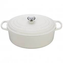 COOKWARE Le Creuset Oval 9.5-Quart Dutch Oven - White