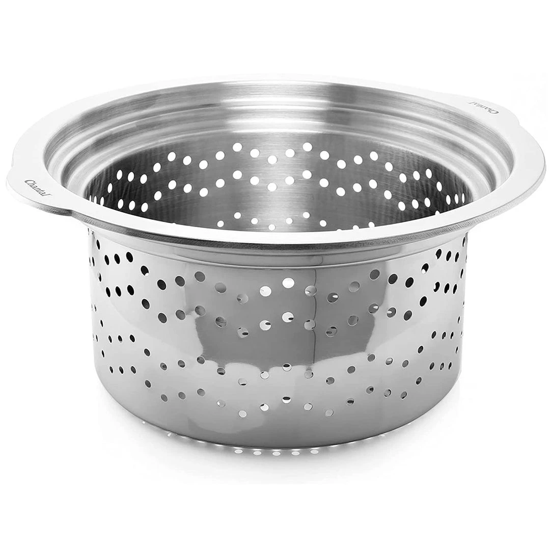 Chantal 8 Qt. Stock Pot W/ Pasta-Steamer Insert And Glass Lid SALE SPECIALS 8 Chantal 8 Qt. Stock Pot W/ Pasta-Steamer Insert And Glass Lid SALE SPECIALS