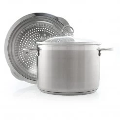 Chantal 8 Qt. Stock Pot W/ Pasta-Steamer Insert And Glass Lid SALE SPECIALS