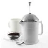 Chantal Ceramic 16-Ounce French Press W/ SS Plunger - Glossy White