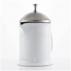 Chantal Ceramic 16-Ounce French Press W/ SS Plunger - Glossy White