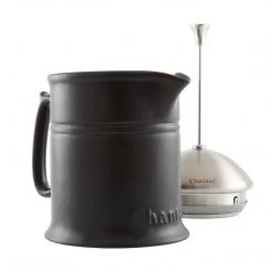 COFFEE & TEA Chantal Ceramic 16-Ounce French Press W/ SS Plunger - Matte Black