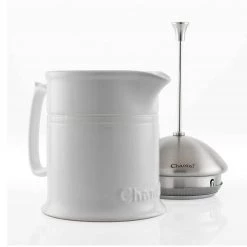 Chantal Ceramic 16-Ounce French Press W/ SS Plunger - Glossy White