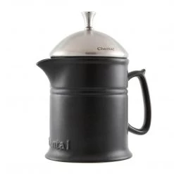 COFFEE & TEA Chantal Ceramic 16-Ounce French Press W/ SS Plunger - Matte Black