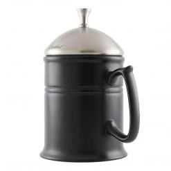COFFEE & TEA Chantal Ceramic 16-Ounce French Press W/ SS Plunger - Matte Black