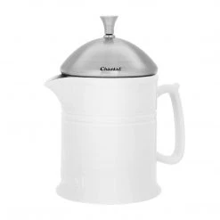 Chantal Ceramic 16-Ounce French Press W/ SS Plunger - Glossy White