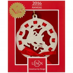 Lenox Christmas Wrappings Reindeer Ornament