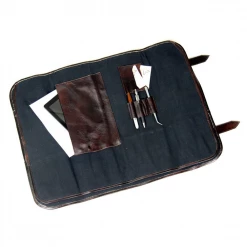 Boldric 17-Pocket Canvas Knife Bag - Khaki CUTLERY