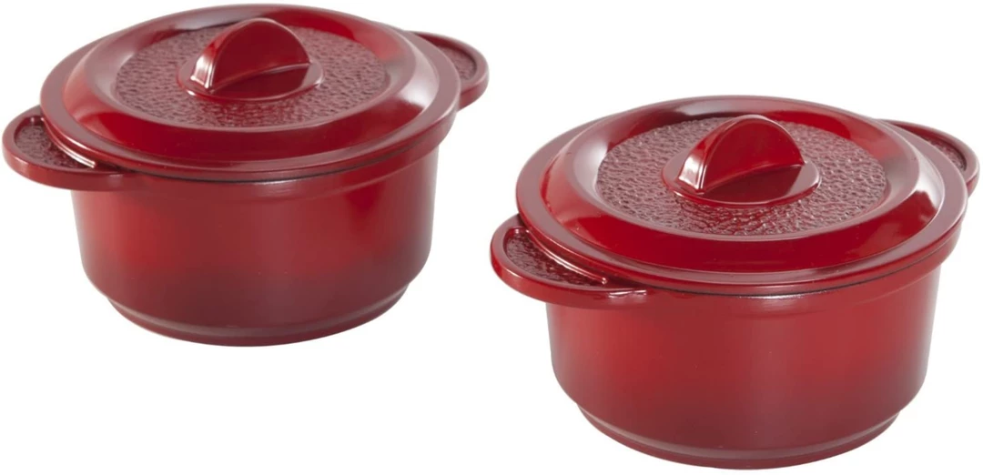 COOKWARE Nordic Ware 2-Piece12oz Mini Cocottes, Cranberry 3 COOKWARE Nordic Ware 2-Piece12oz Mini Cocottes, Cranberry