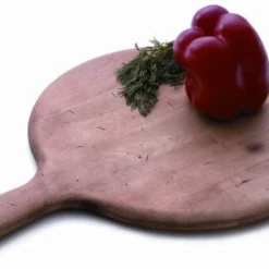 J.K. Adams 14-Inch-by-10-Inch Maple Wood Artisan Cutting Board, Mirror-Shaped COOKWARE