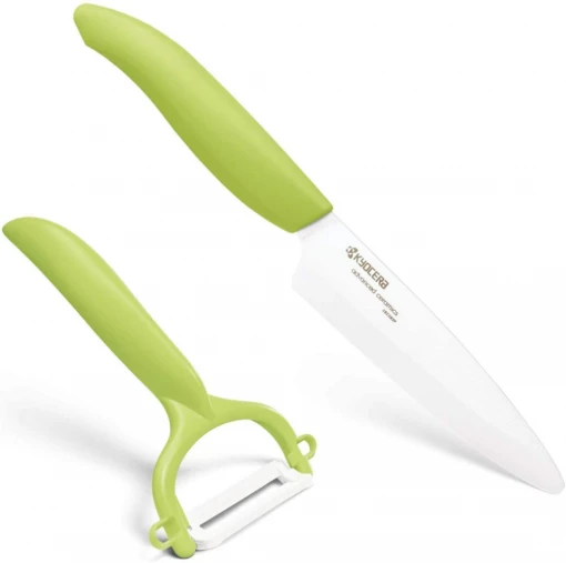 Kyocera Revolution Utility Knife And Peeler, 4.5 Inch, Green