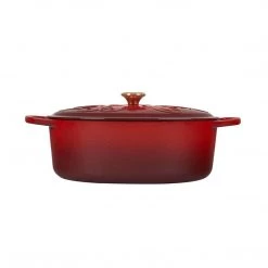 Le Creuset Noel Collection: Signature Oval Dutch Oven - Applique W/ Gold Knob