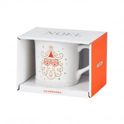 Coffee & Espresso Mugs Le Creuset Noel Collection: 14 Oz. Santa Mug - White W/ Applique