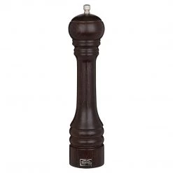 TABLETOP & BAR Trudeau 12 Inch Carbon Steel Adjustable Pepper Mill - Chocolate Finish Wood
